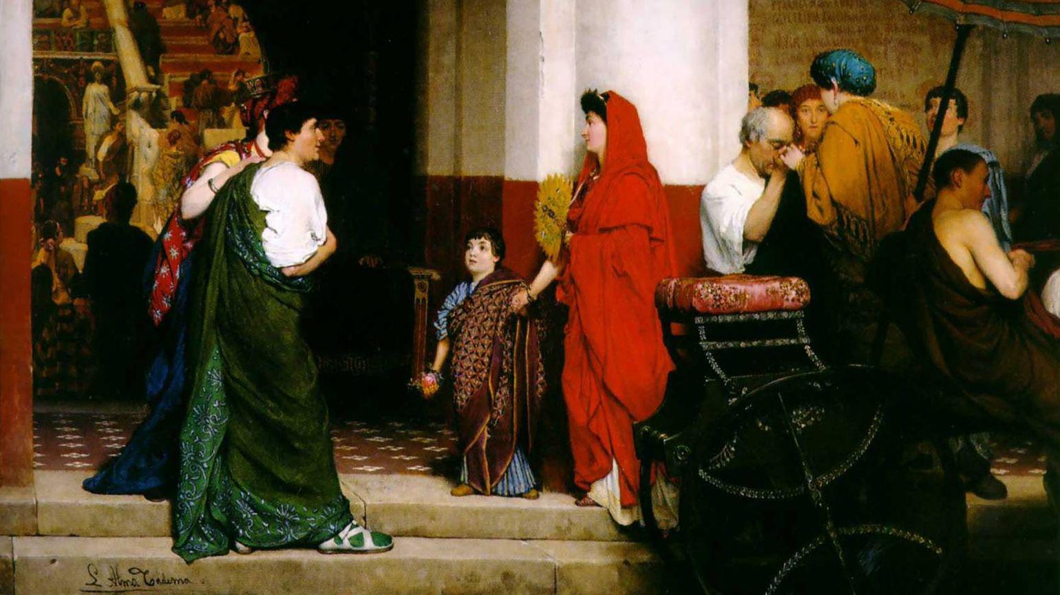 Лоуренс Альма-Тадема. Вход в римский театр (фрагмент). 1866
